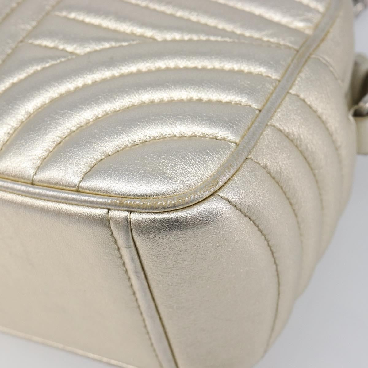 Prada Camera Diagramme Quilted Leather Metallic Leather Shoulder Bag Bag (Pre-Owned)