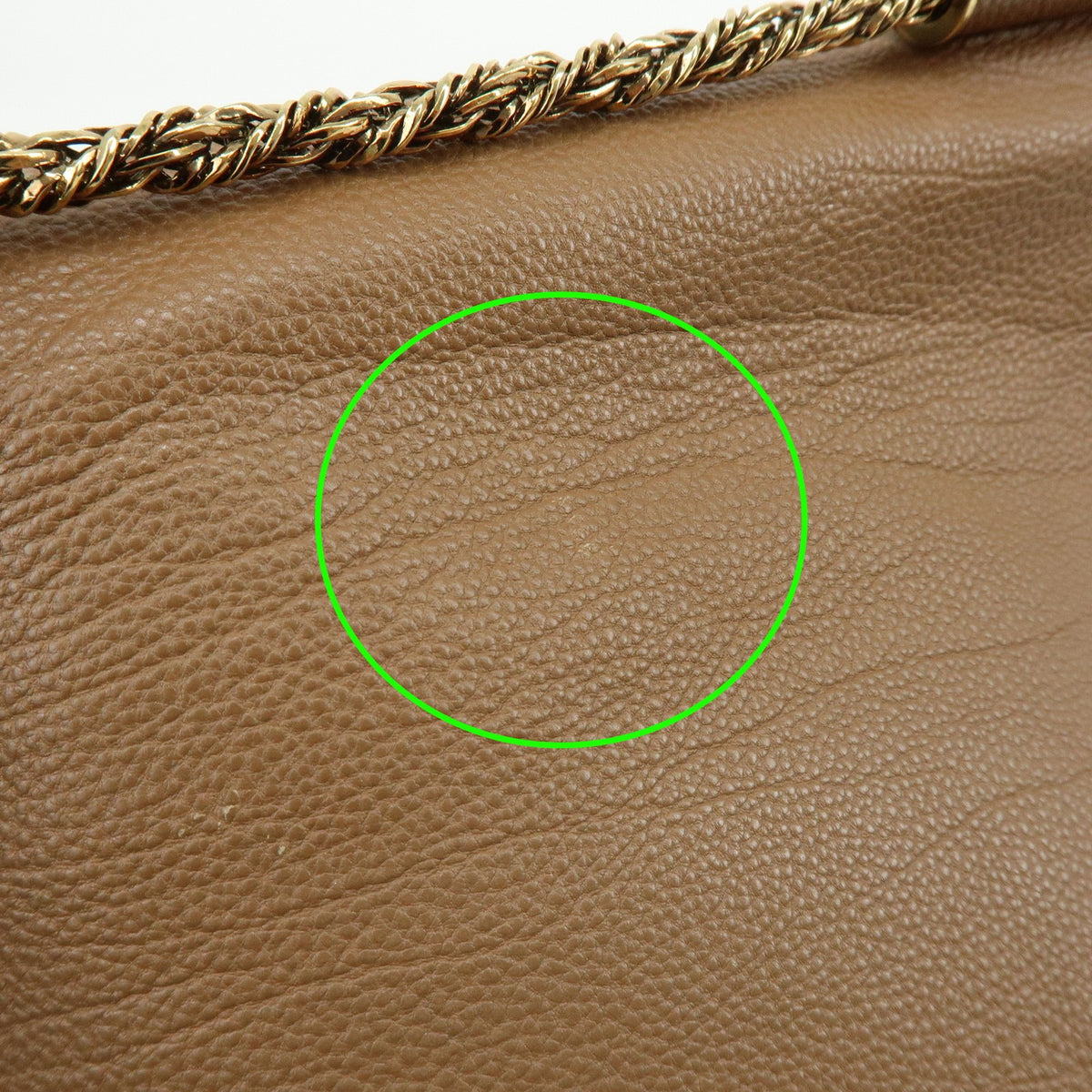 Chloe Elsie Chain Leather Brown Leather Shoulder Bag Bag (Pre-Owned)