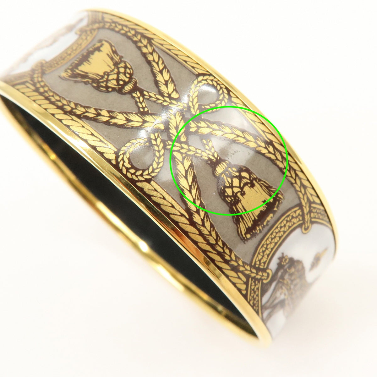 Hermes Bangle Printed Enamel Multicolour Gold_Plated Bracelet Jewelry (Pre-Owned)