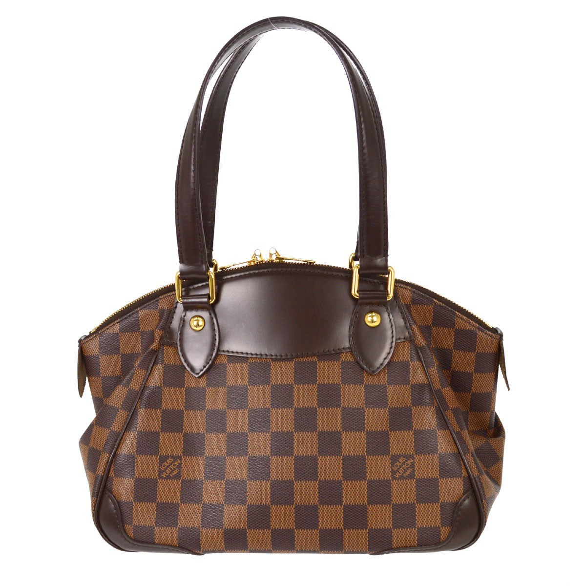 Louis Vuitton Verona Damier Ebene Brown Canvas Handbag (Pre-Owned)