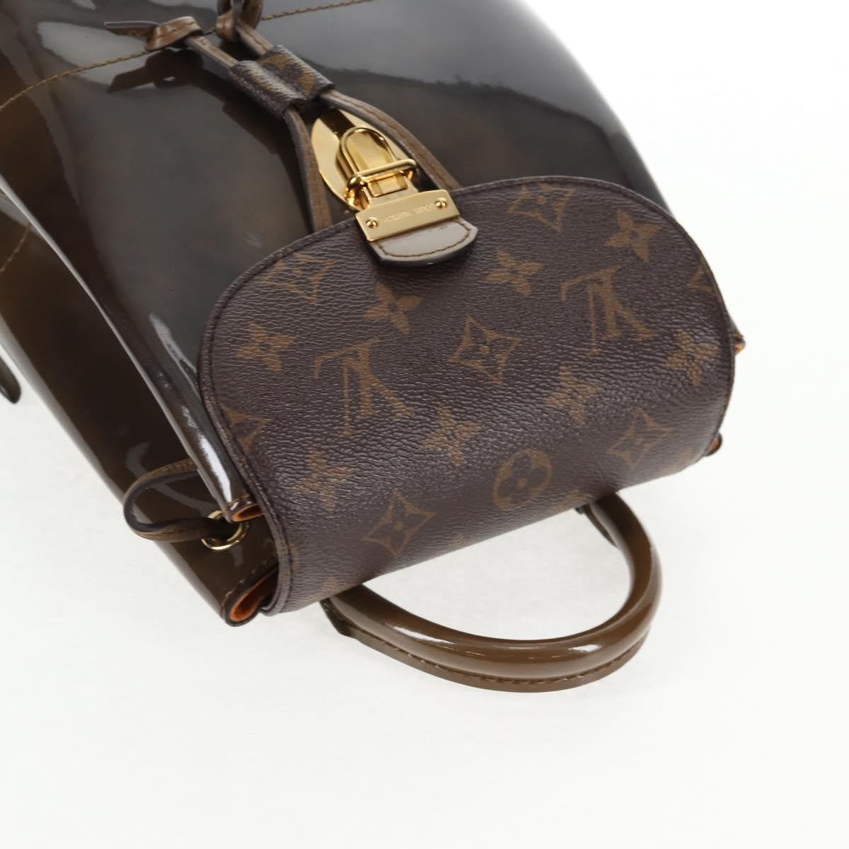 Louis Vuitton Hot Springs Vernis With Monogram Canvas Brown Canvas Backpack Bag (Pre-Owned)