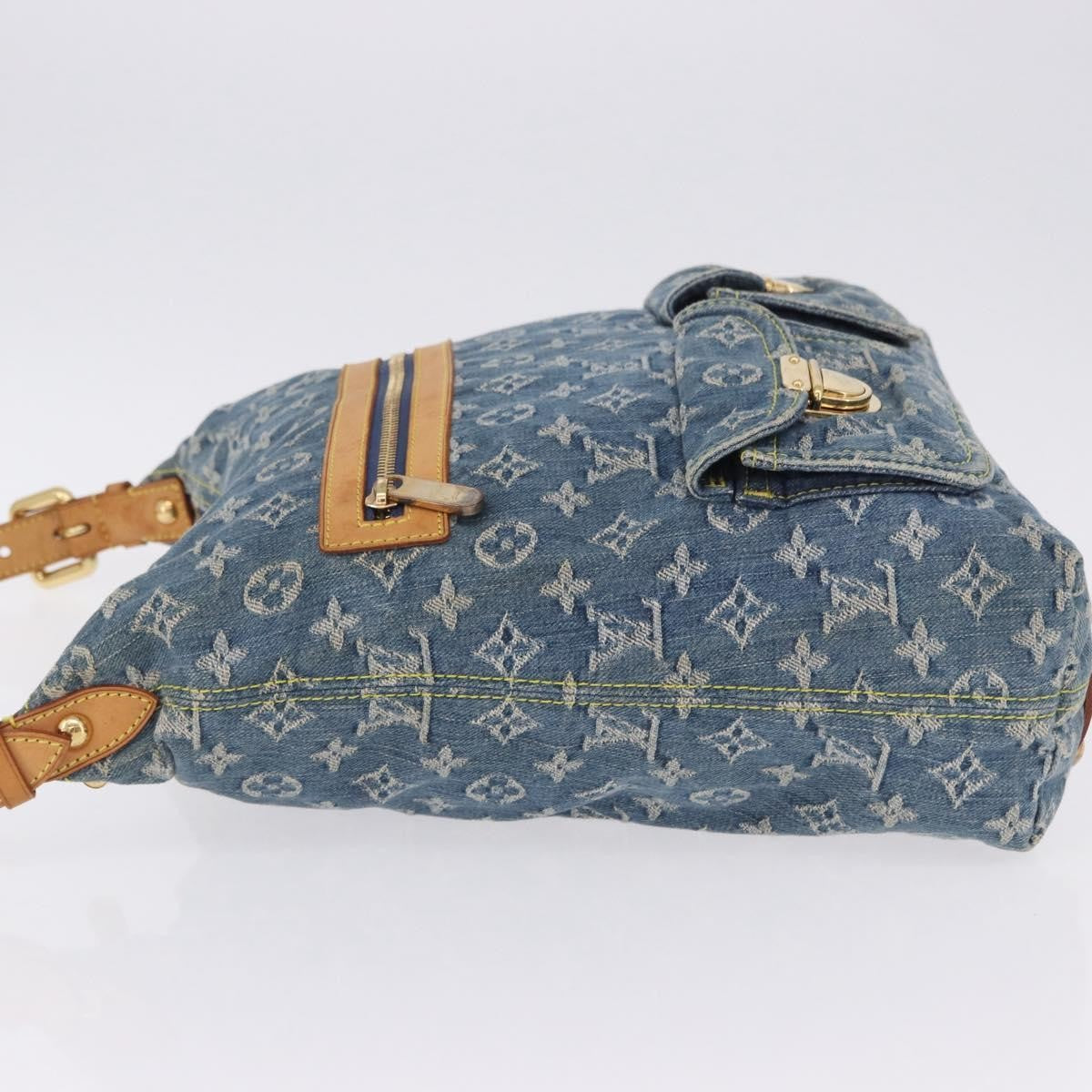 Louis Vuitton Baggy Grand Modèle Denim Blue Canvas Handbag (Pre-Owned)