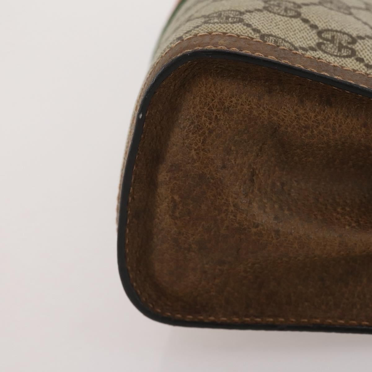 Gucci Vintage Web Flap Clutch Gg Coated Canvas Beige Canvas Clutche & Pouche Bag (Pre-Owned)