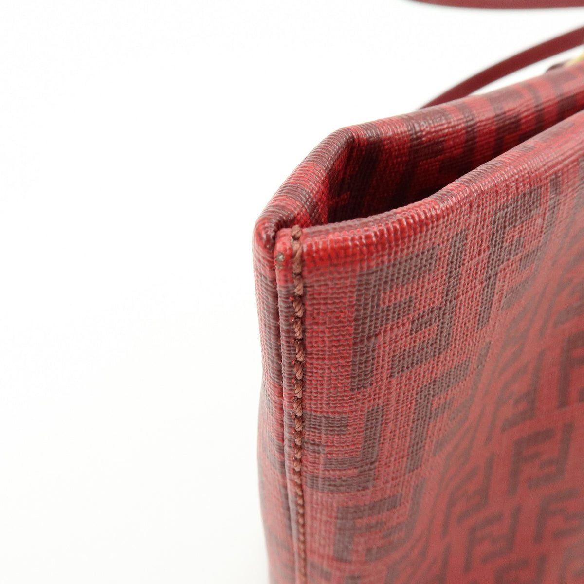 Fendi Superstar Zucchino Coated Canvas Red Pvc Tote Bag Bag (Pre-Owned)