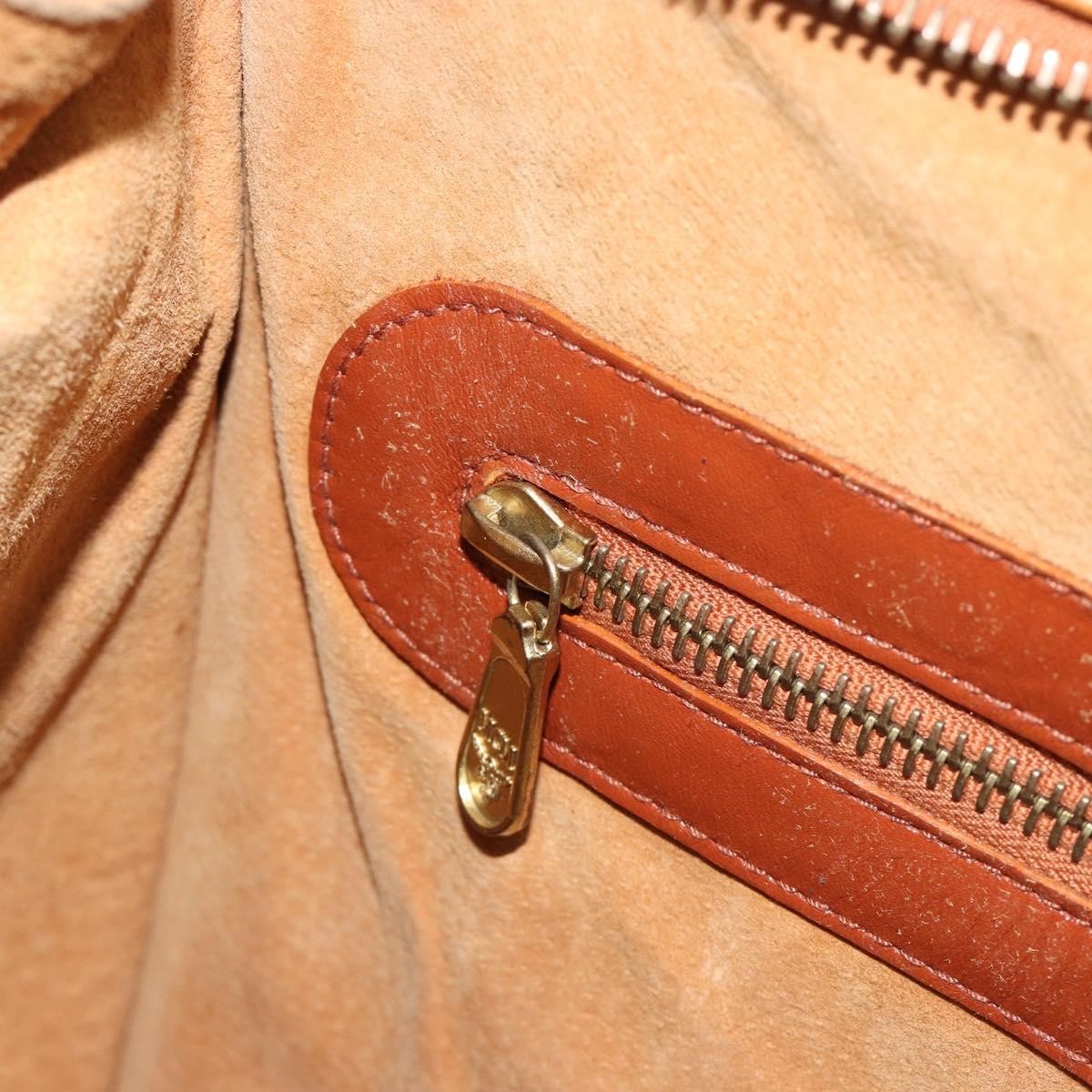 MCM Visetos Leather Brown Leather Shoulder Bag Bag (Pre-Owned)