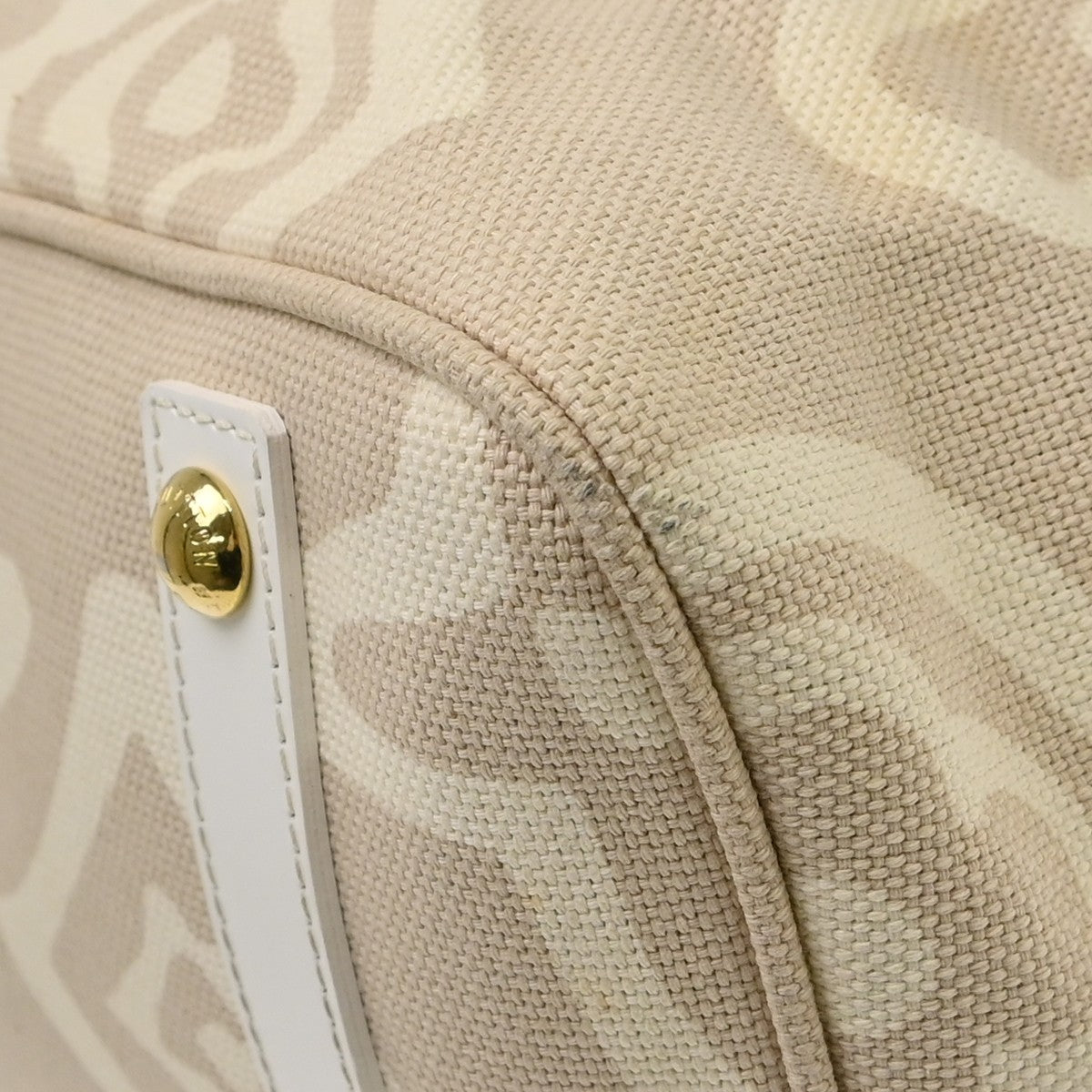 Louis Vuitton Tahitienne Cabas Canvas Beige Canvas Tote Bag Bag (Pre-Owned)