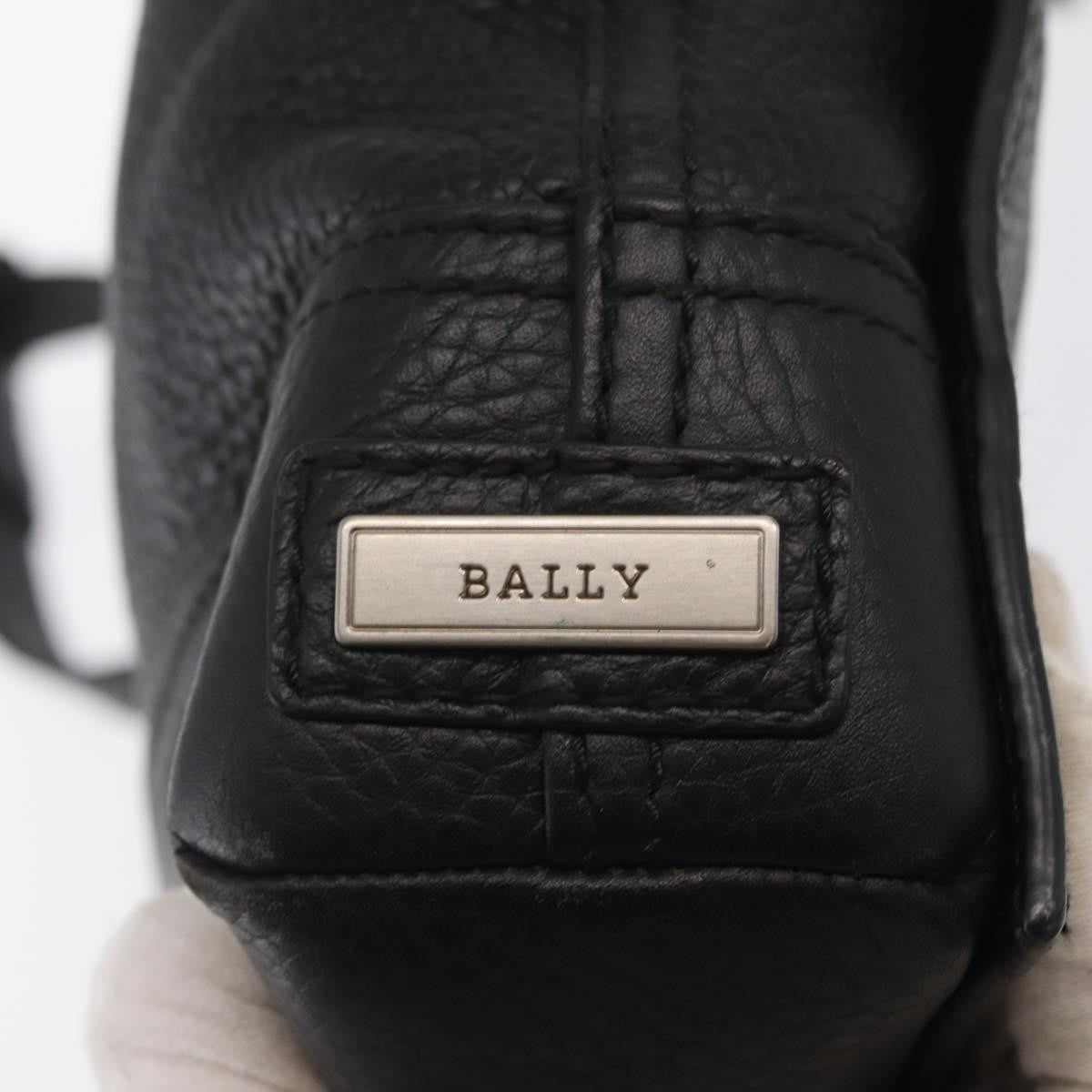 Bally Vintage Leather Black Leather Shoulder Bag Bag (Pre-Owned)
