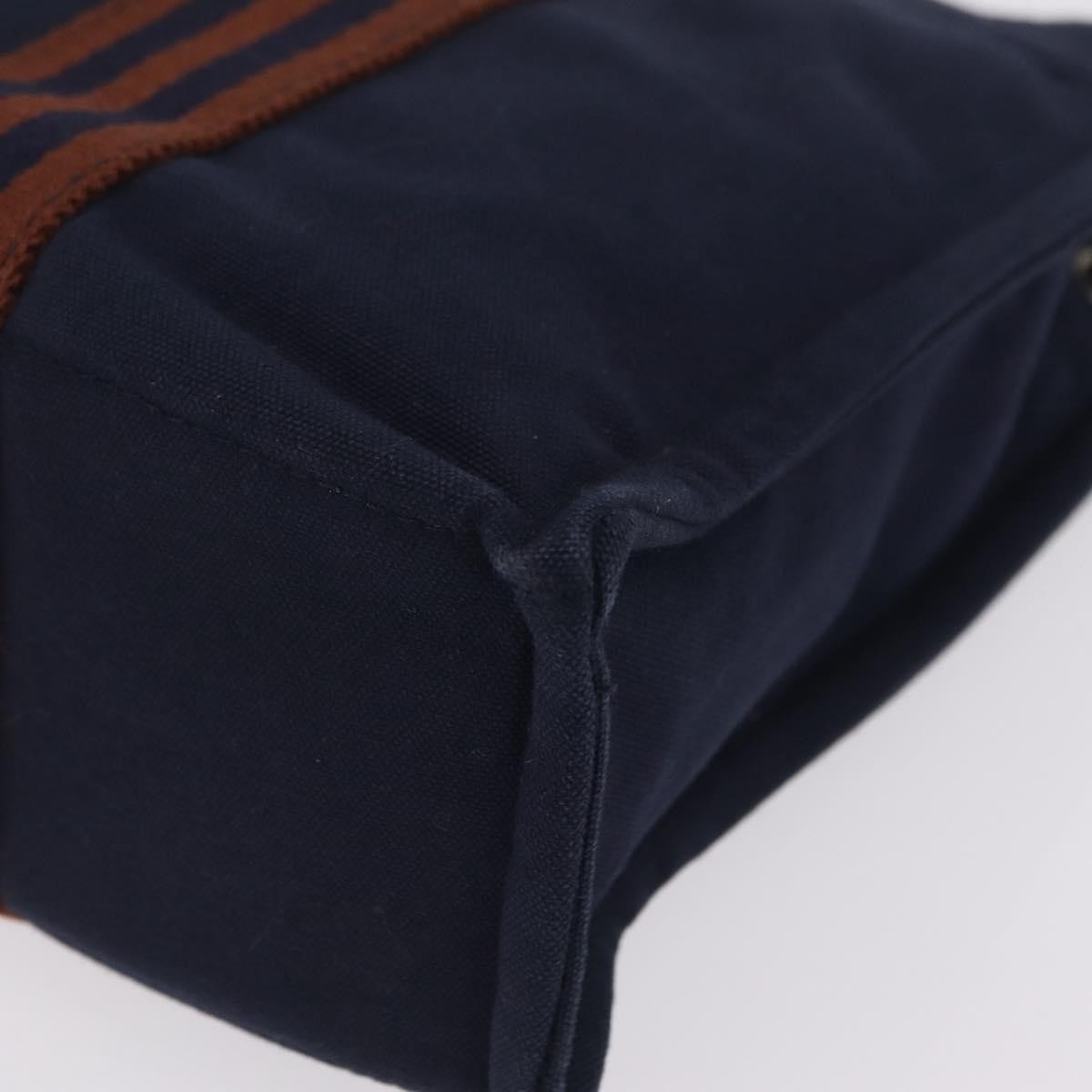Hermes Fourre Tout Toile Navy Canvas Tote Bag Bag (Pre-Owned)
