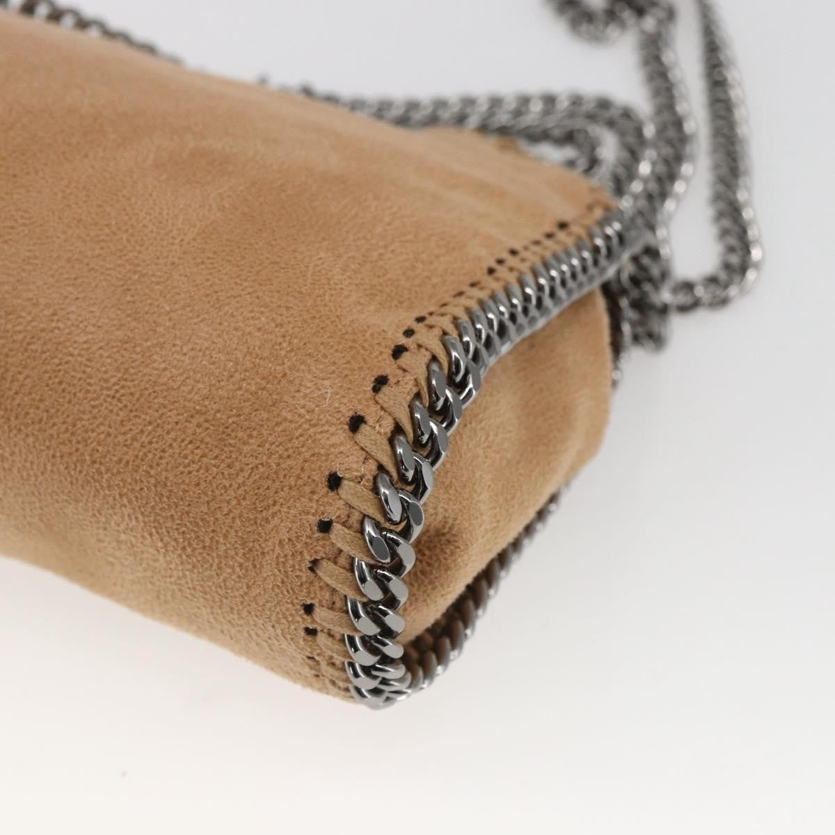 Stella Mccartney Falabella Fold Over Shaggy Deer Beige Polyester Shoulder Bag Bag (Pre-Owned)
