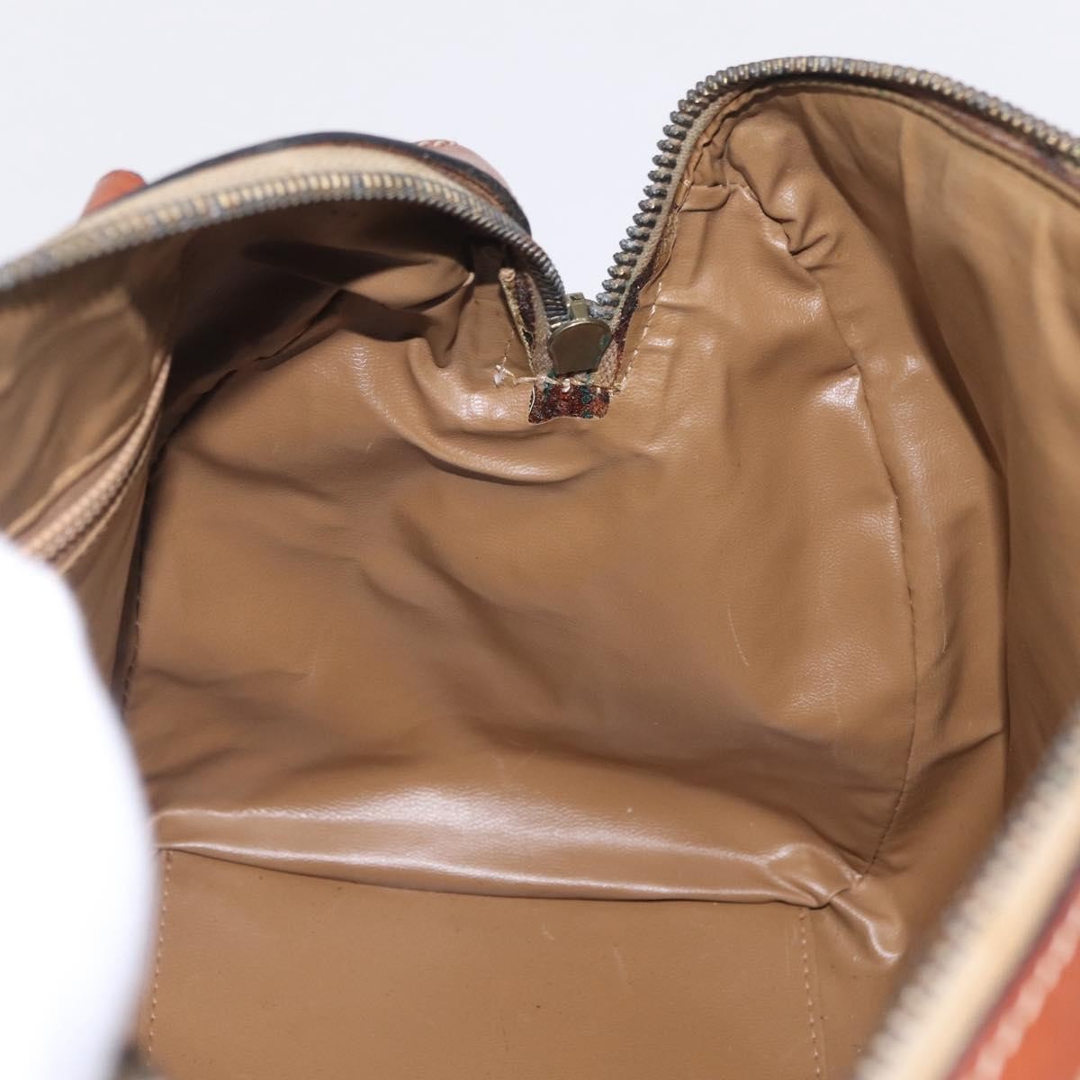 Celine Macadam Macadam With Leather Brown Canvas Tote Bag Bag (Pre-Owned)