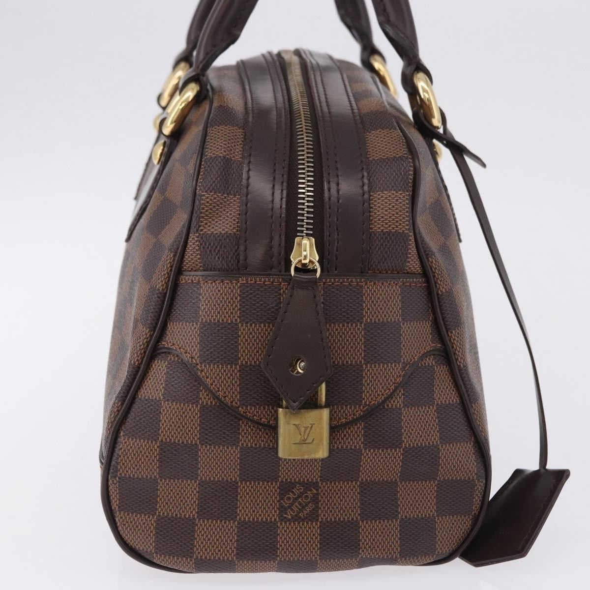 Louis Vuitton Duomo Boston Damier Ebene Brown Canvas Handbag (Pre-Owned)