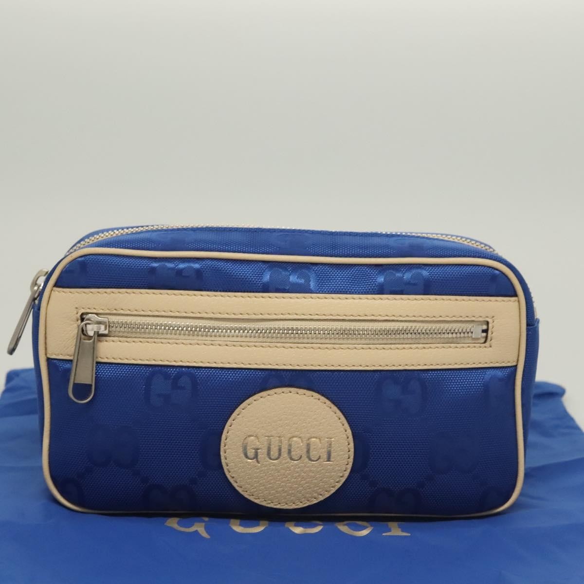 Gucci Off The Grid Belt Gg Econyl Blue Canvas Shoulder Bag Bag (Pre-Owned)