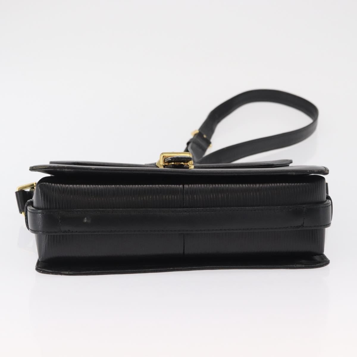 Valentino Garavani Vintage Leather Black Leather Shoulder Bag Bag (Pre-Owned)