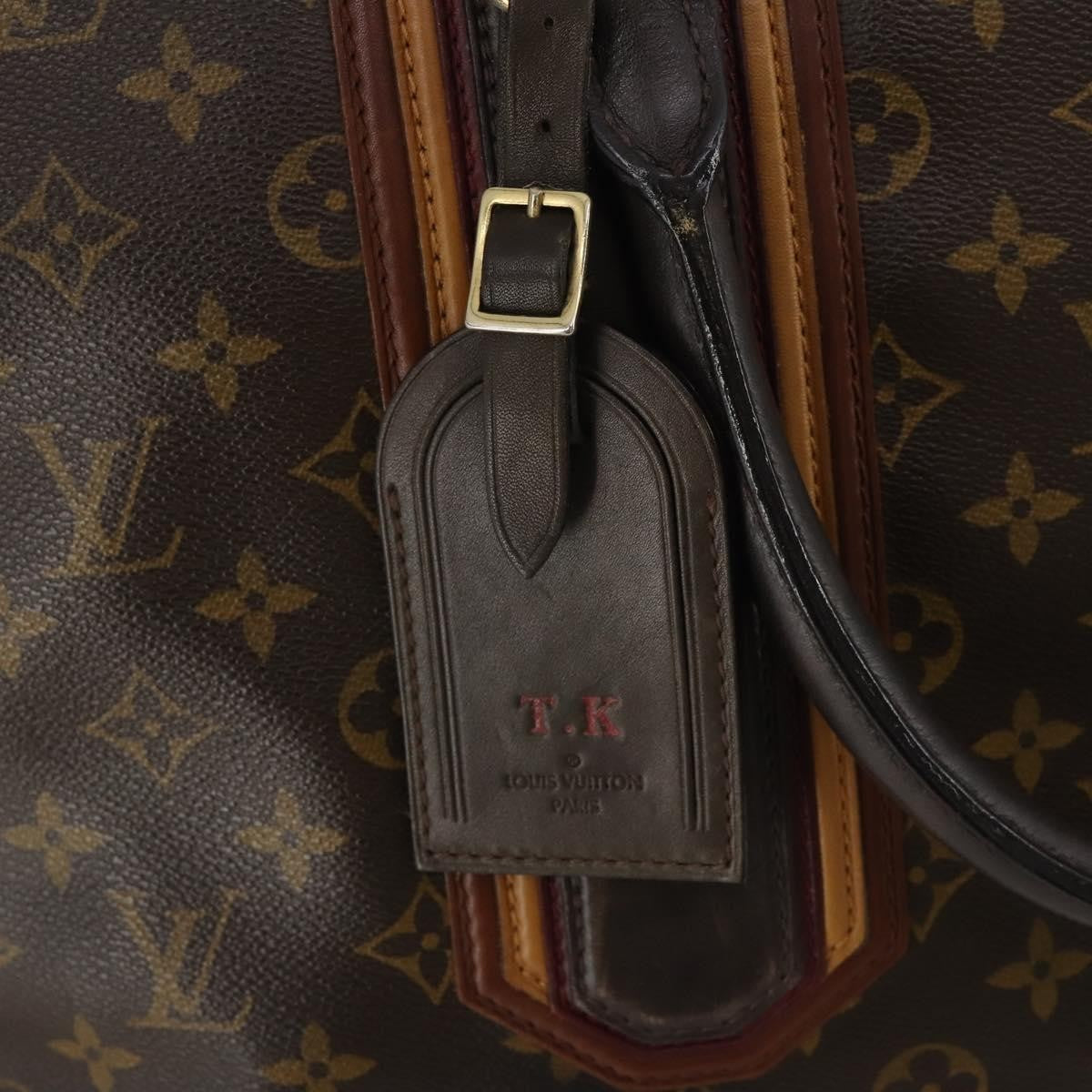 Louis Vuitton Bequia Porte Document Geant Monogram Canvas With Leather Brown Canvas Briefcase Bag (Pre-Owned)