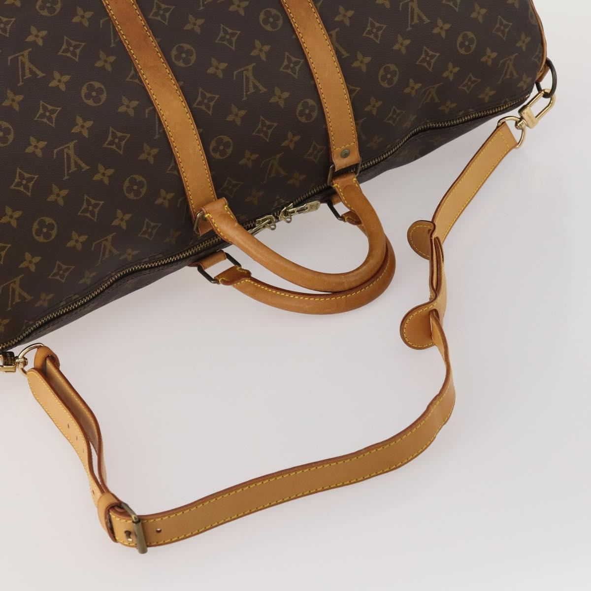 Louis Vuitton Keepall Bandoulière Canvas Brown Canvas Travel Bag Bag (Pre-Owned)