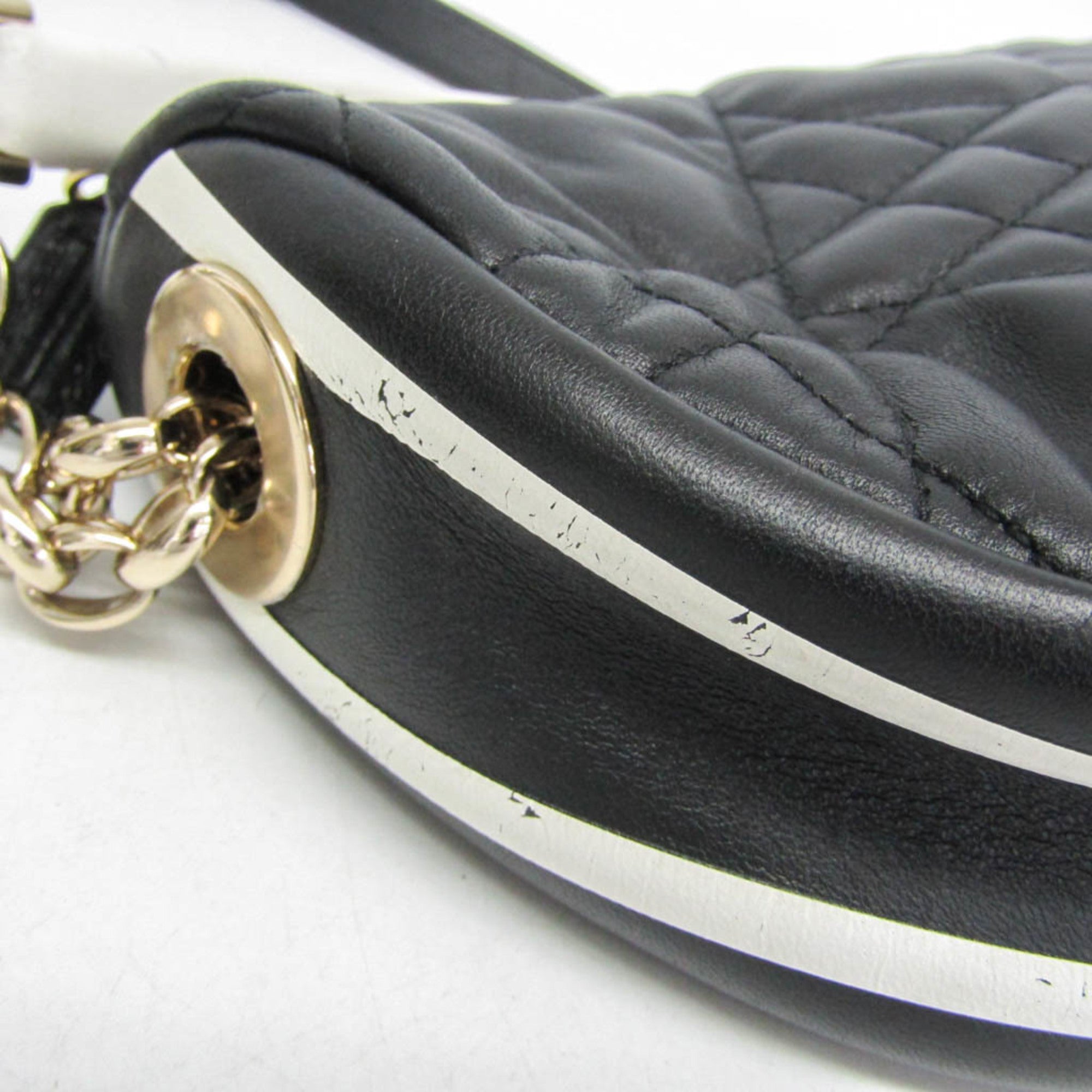 Christian Dior Vibe Hobo Cannage Quilt Lambskin Black Leather Handbag (Pre-Owned)