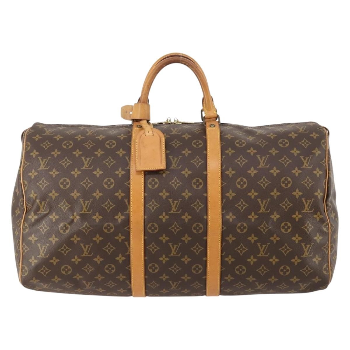 Louis Vuitton Keepall Monogram Canvas Brown Canvas Travel Bag Bag (Pre-Owned)