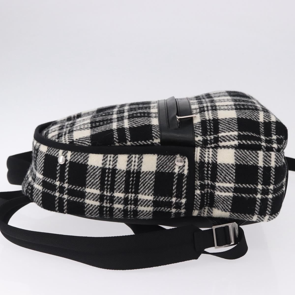Saint Laurent City Printed Wool Black Wool Backpack Bag (Pre-Owned)