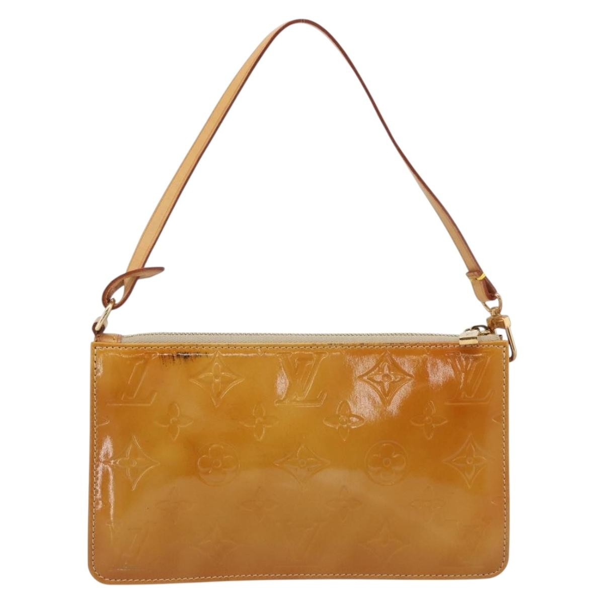 Louis Vuitton Lexington Pochette Patent Leather Beige Patent_Leather Clutche & Pouche Bag (Pre-Owned)