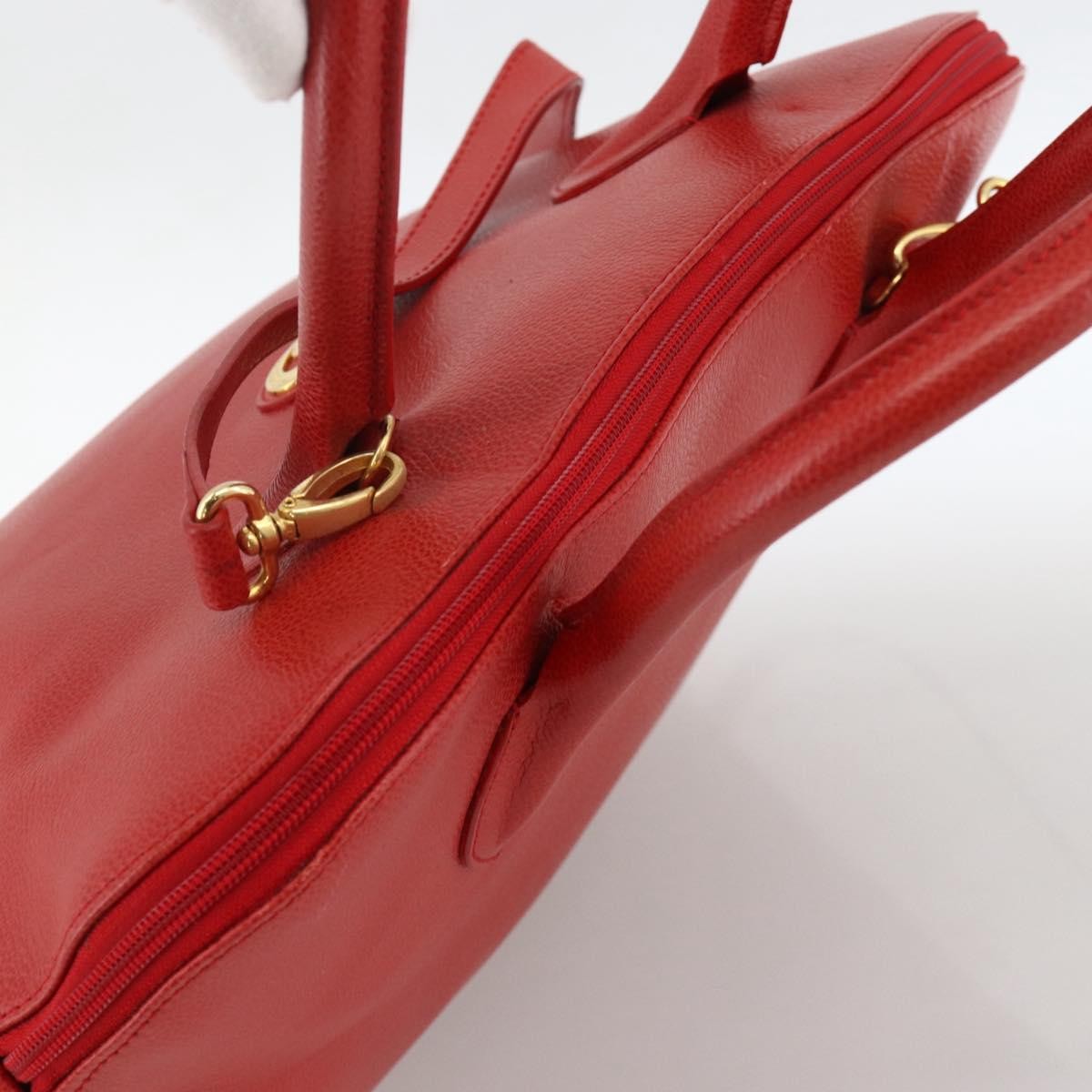 Burberry Vintage Leather Red Leather Handbag (Pre-Owned)