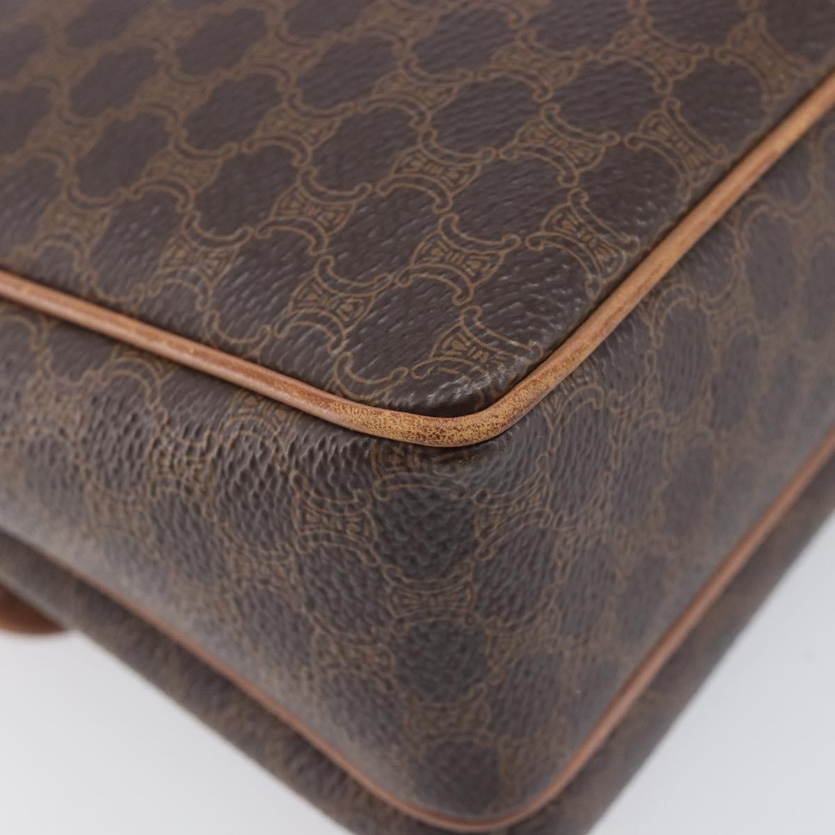 Celine Macadam Shoulder Canvas Brown Canvas Crossbody Bag Bag (Pre-Owned)