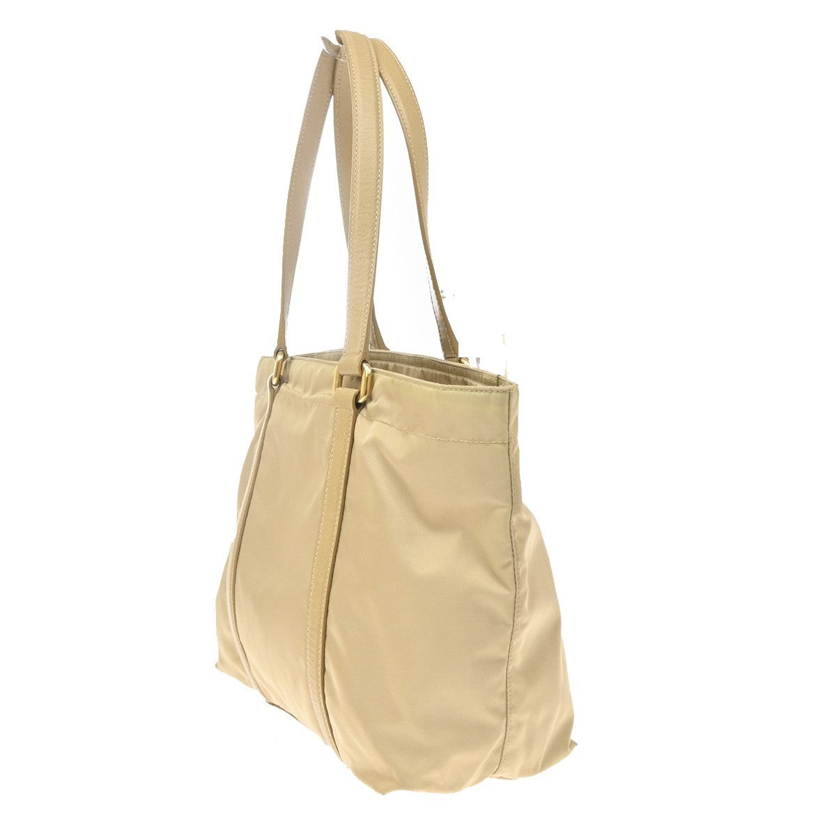 Prada Re-Edition 1978 Pocket Re-Nylon With Saffiano Leather Beige Nylon Tote Bag Bag (Pre-Owned)