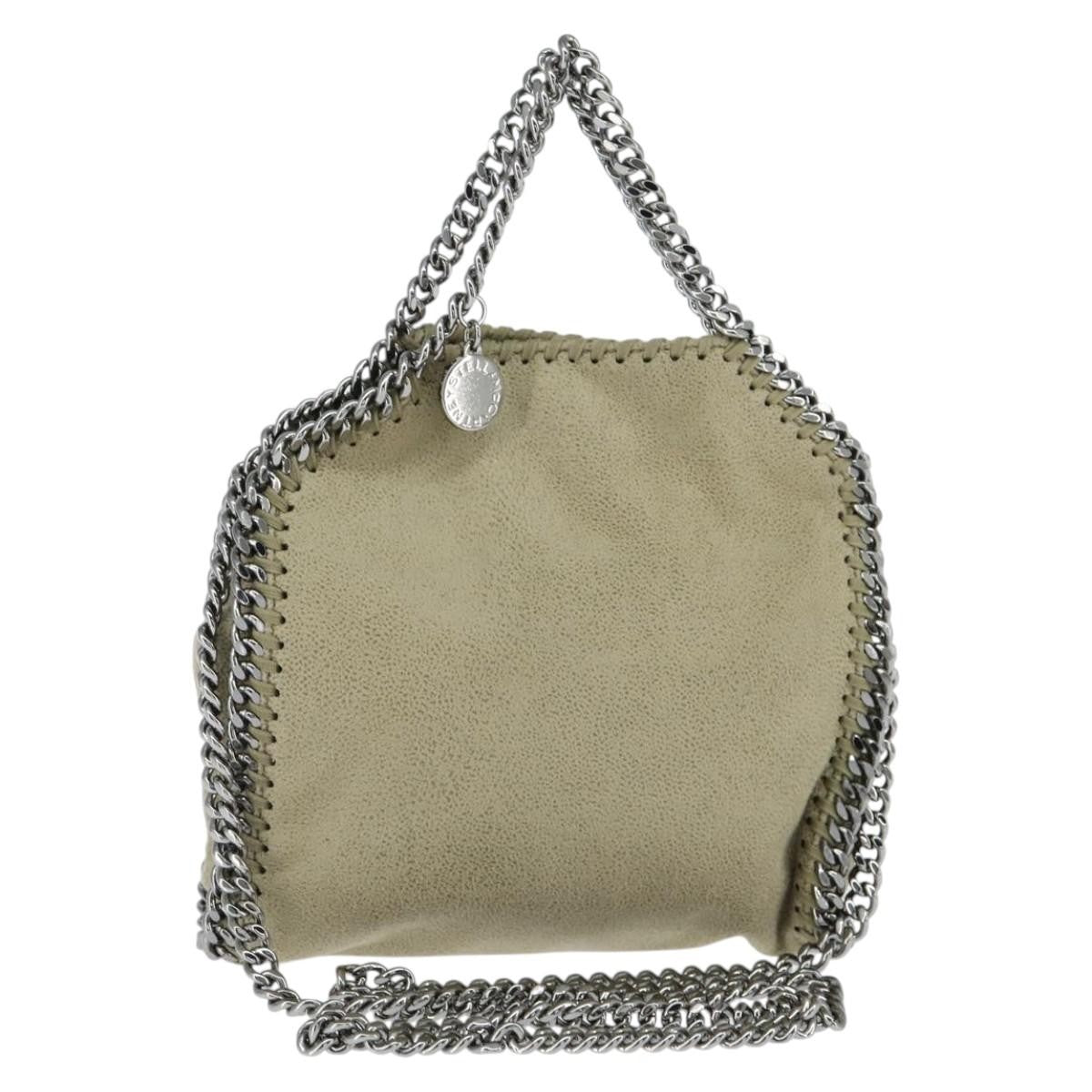 Stella Mccartney Falabella Fold Over Shaggy Deer Beige Polyester Shoulder Bag Bag (Pre-Owned)