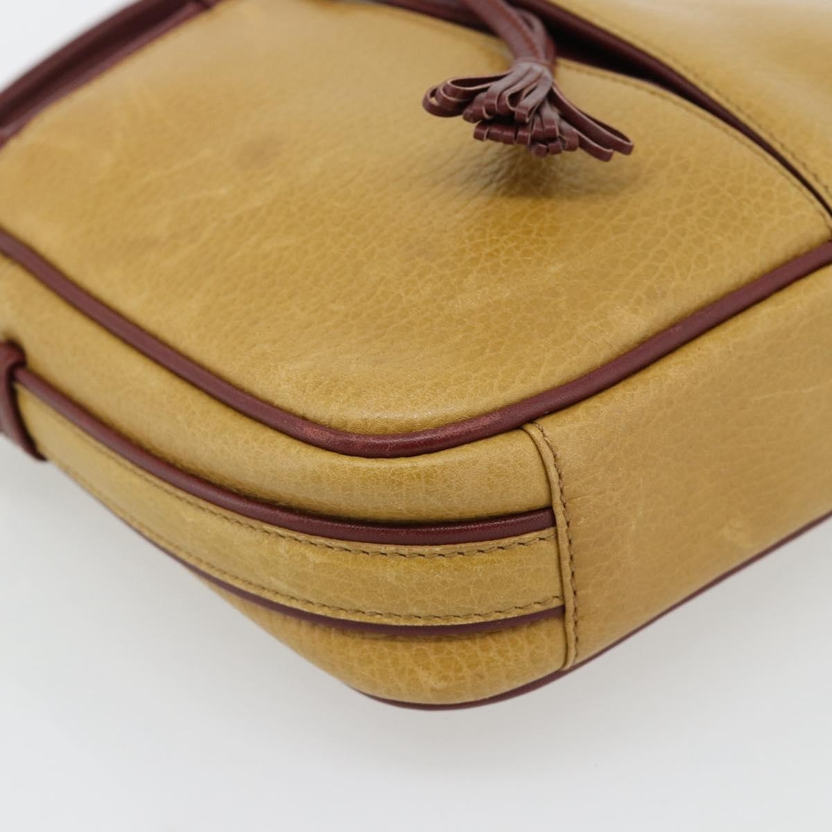 Cartier Tasseled Must De Cartier Leather Yellow Leather Shoulder Bag Bag (Pre-Owned)