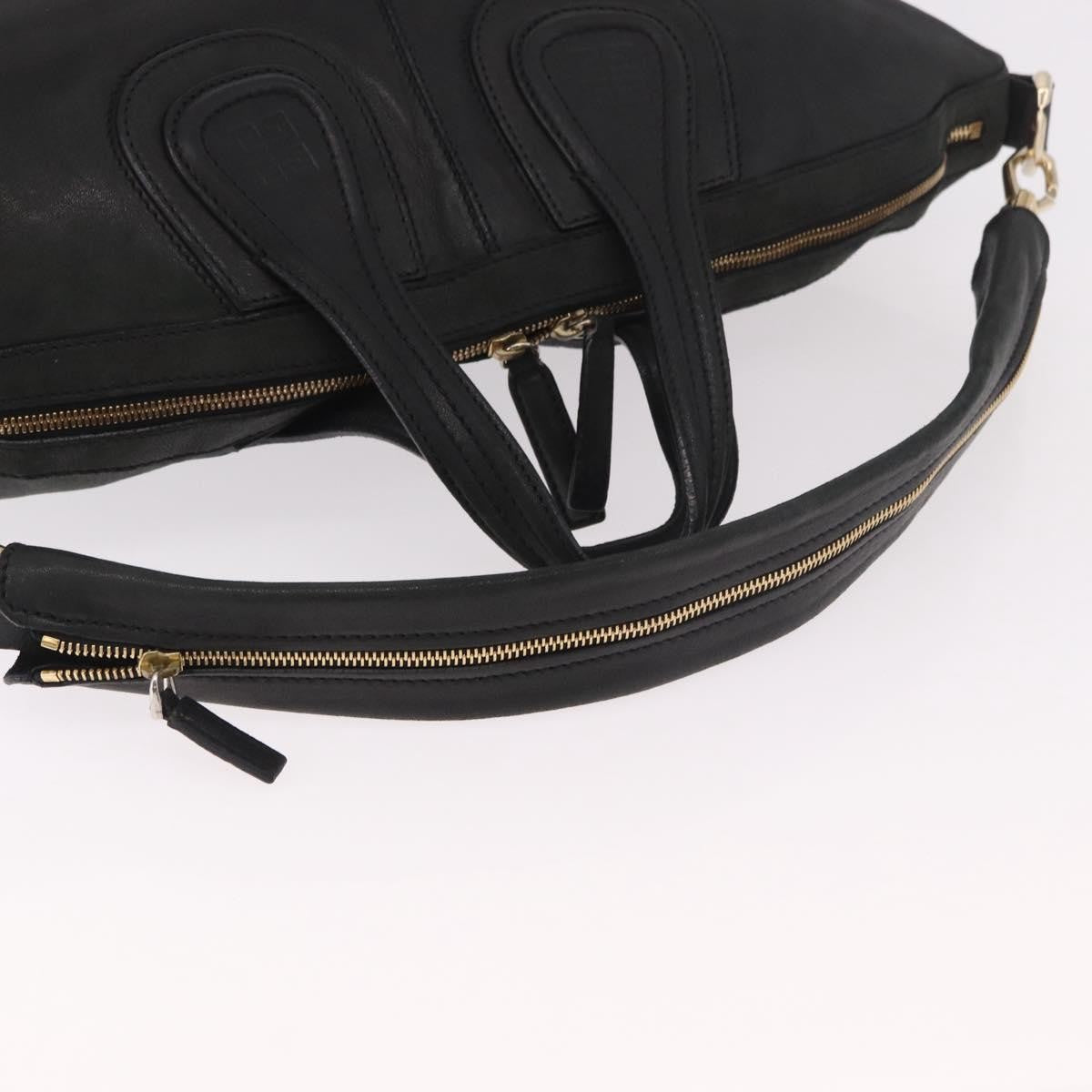 Givenchy Nightingale Satchel Leather Black Leather Handbag (Pre-Owned)