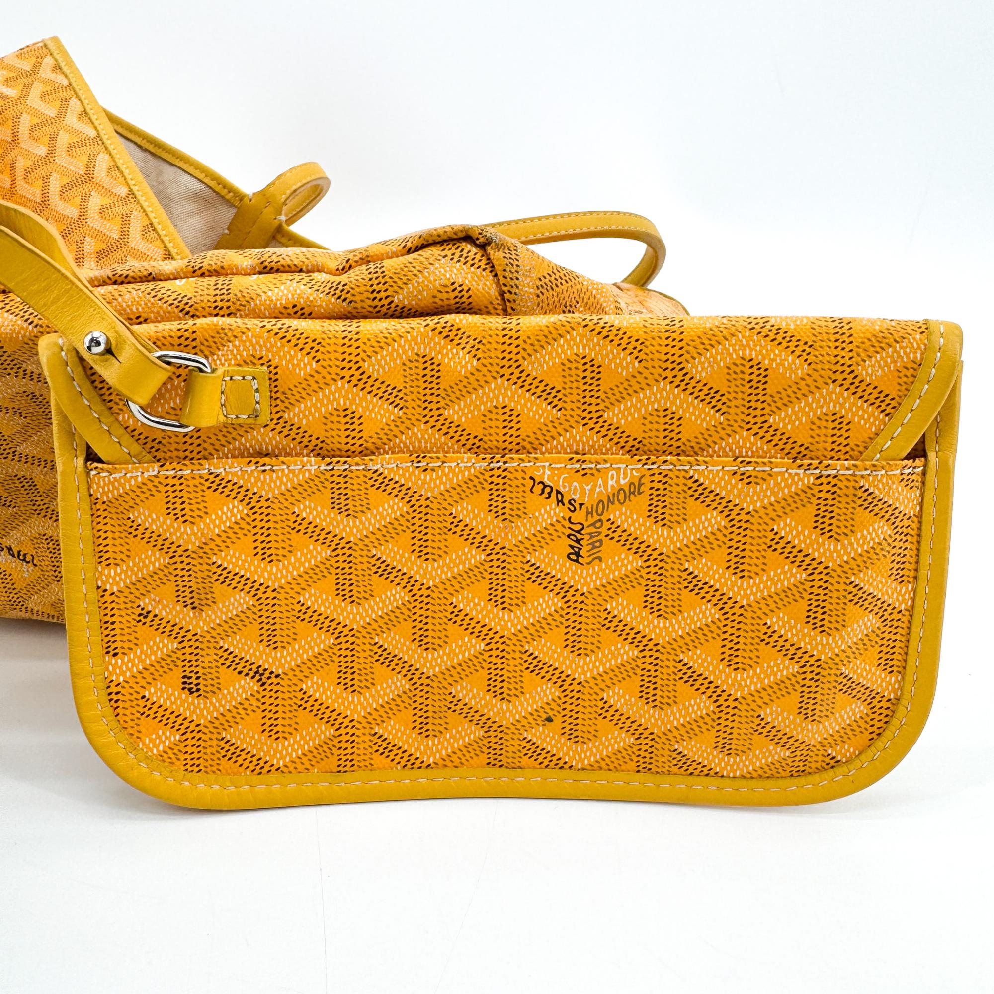 Goyard Saint Louis Tote Coated Canvas Yellow Canvas Tote Bag Bag (Pre-Owned)
