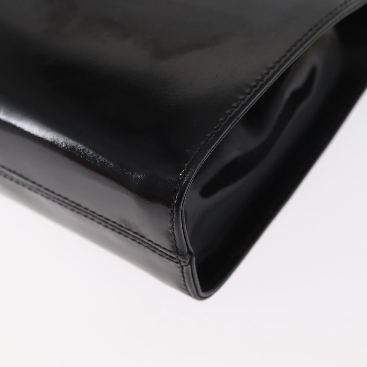 Salvatore Ferragamo Vintage Gancini Chain Patent Leather Black Patent_Leather Shoulder Bag Bag (Pre-Owned)