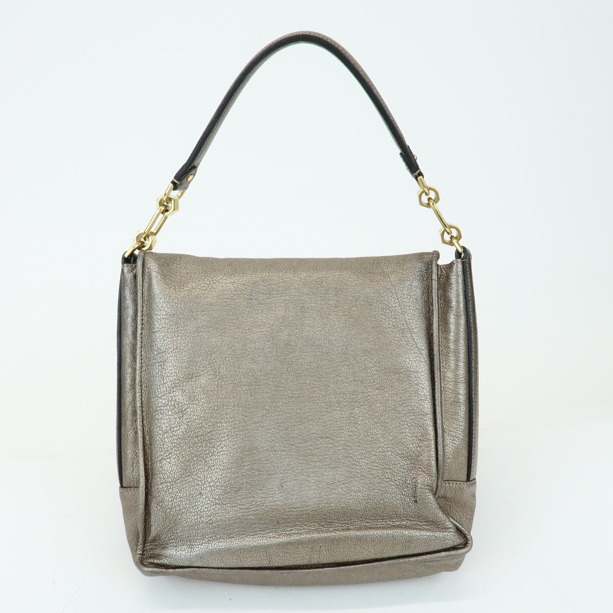 Loewe Shoulder Bag Leather Silver Leather Shoulder Bag Bag (Pre-Owned)