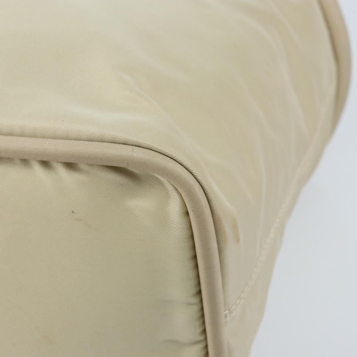 Celine Handbag Nylon Beige Nylon Handbag (Pre-Owned)