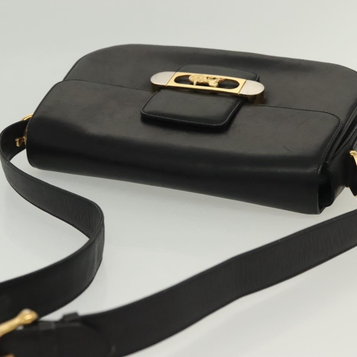 Celine Horse Carriage Leather Black Leather Bag (Pre-Owned)