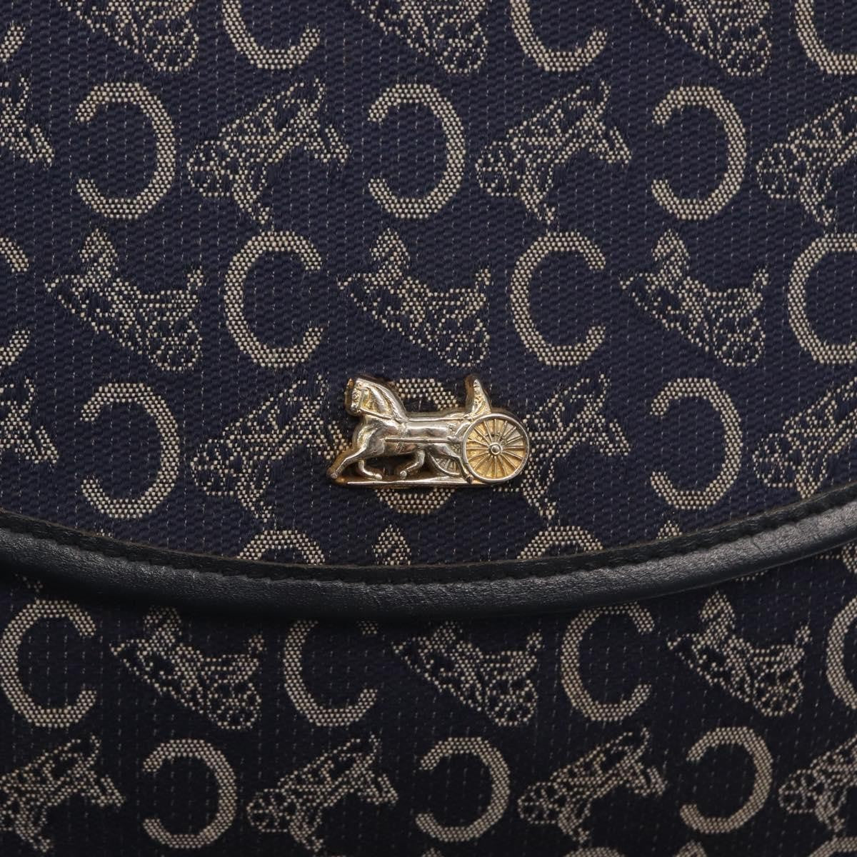 Celine C Sulky Canvas Navy Canvas Shoulder Bag Bag (Pre-Owned)