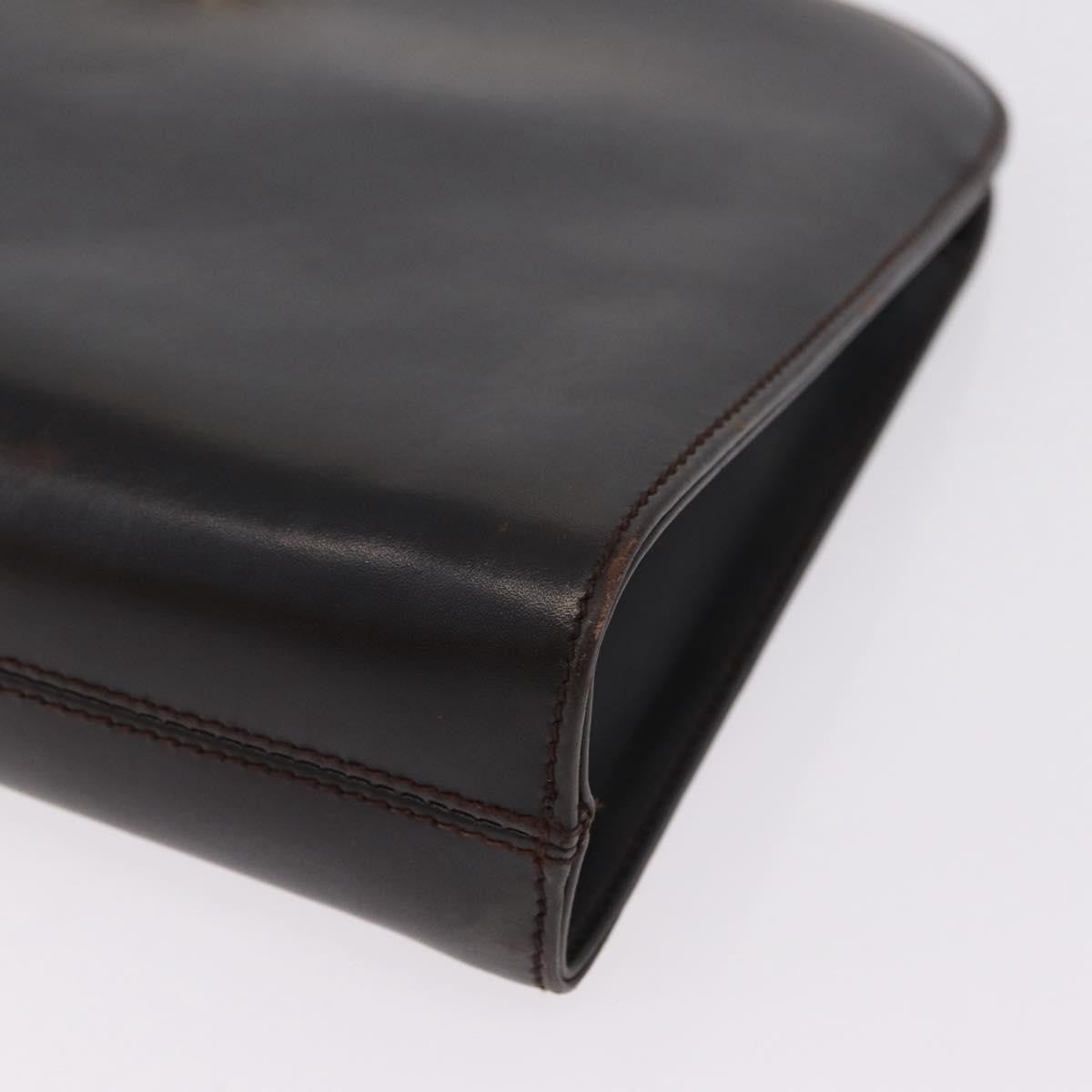 Salvatore Ferragamo Vintage Gancini Chain Leather Brown Leather Shoulder Bag Bag (Pre-Owned)