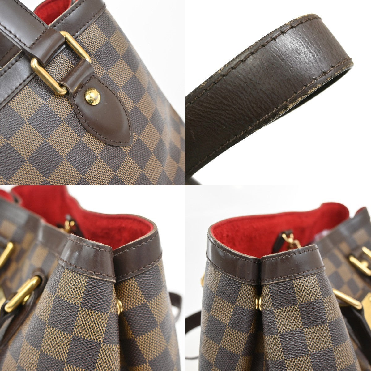 Louis Vuitton Hampstead Damier Brown Canvas Handbag (Pre-Owned)