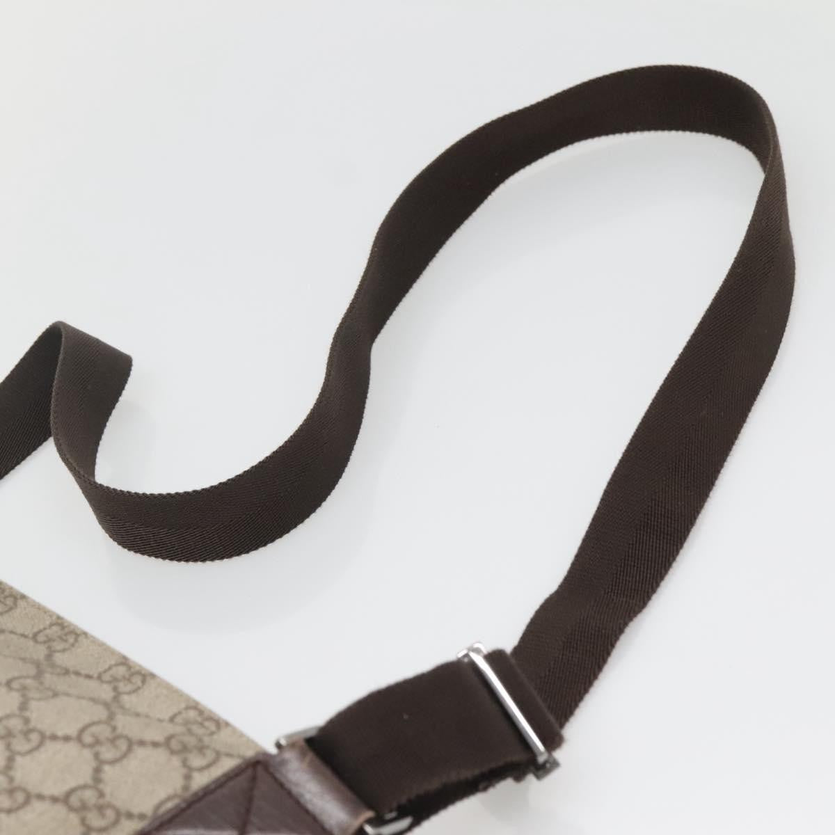Gucci Zip Top Messenger Gg Coated Canvas Beige Canvas Shoulder Bag Bag (Pre-Owned)