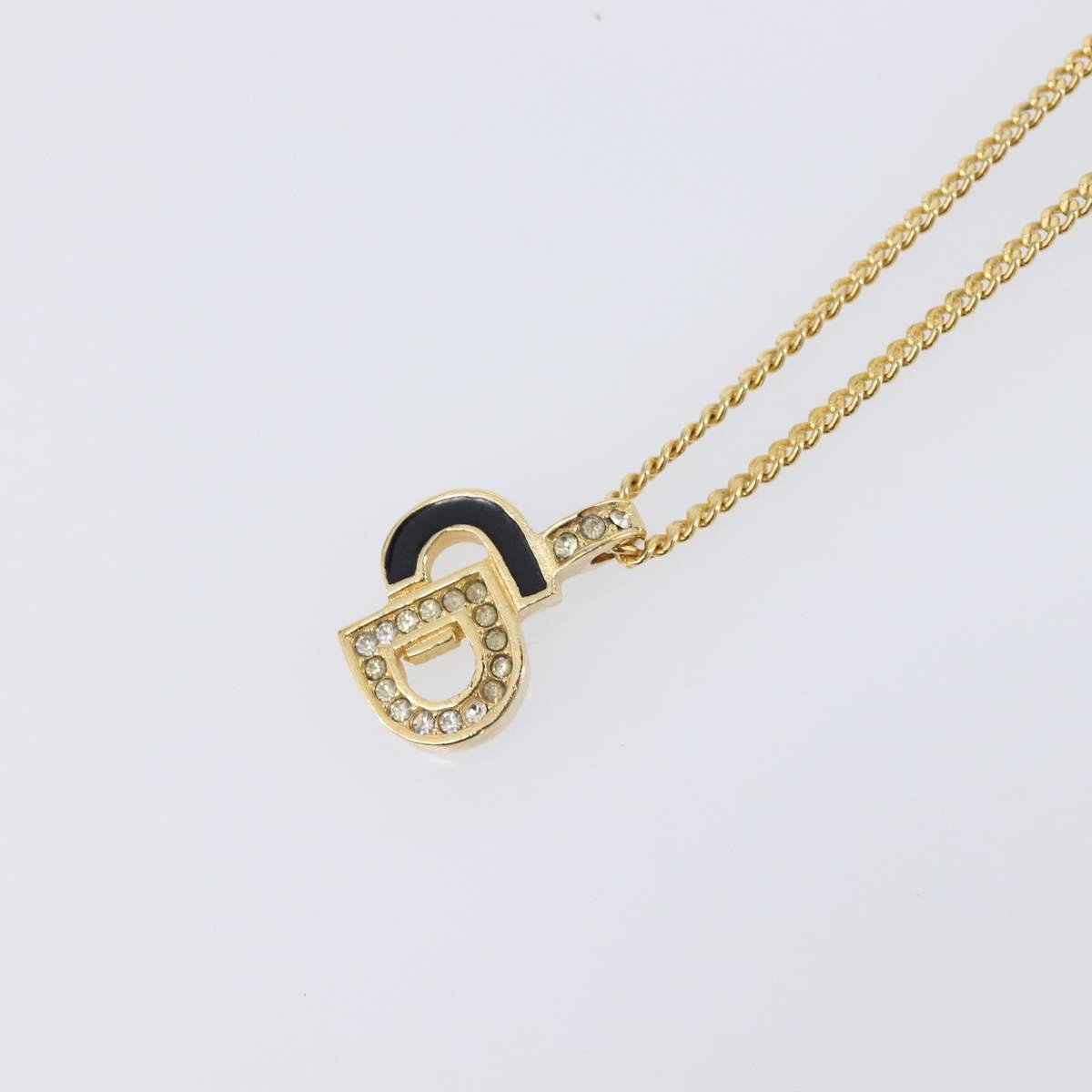 Christian Dior Cd Pendant Metal Gold Metal Necklace Jewelry (Pre-Owned)