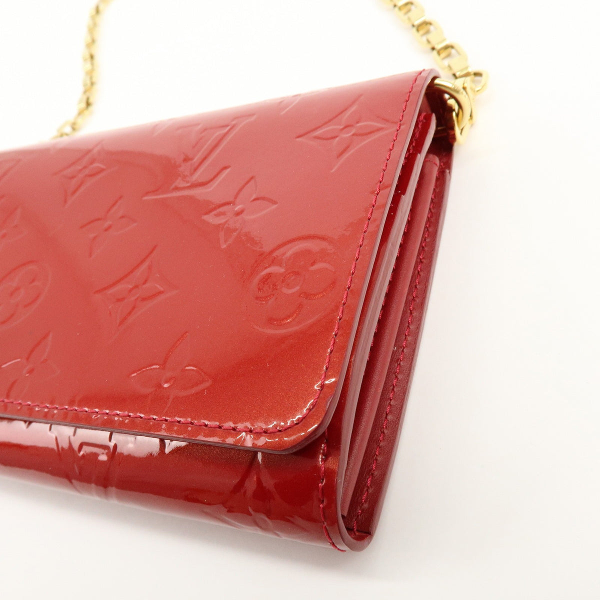 Louis Vuitton Chaine Monogram Vernis Red Patent_Leather Crossbody Bag Bag (Pre-Owned)