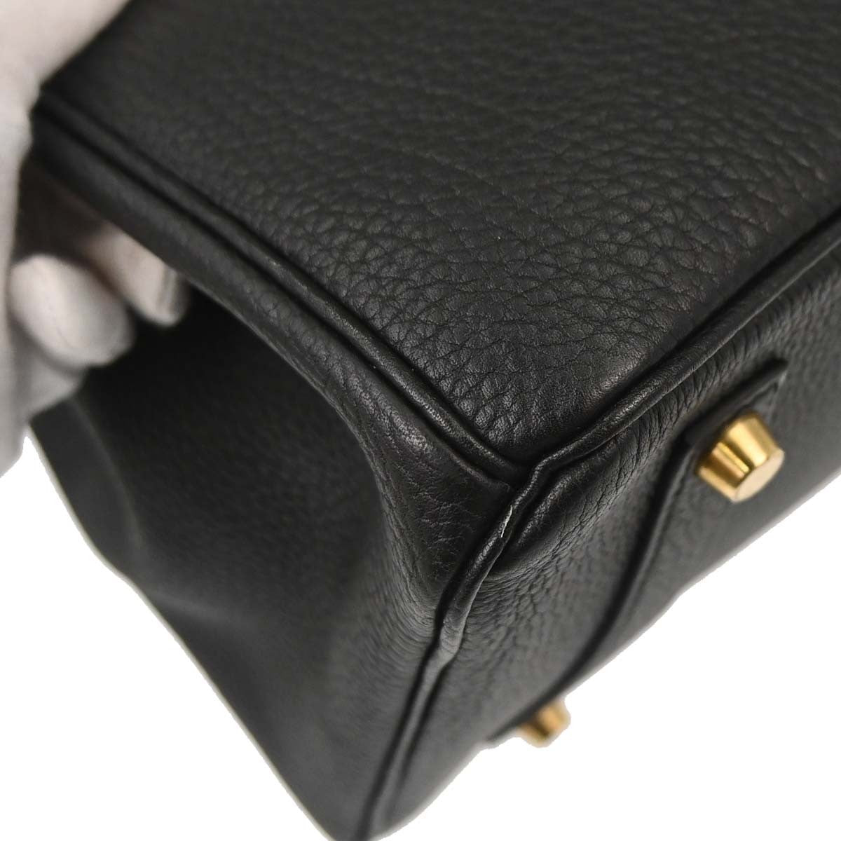 Hermes Birkin Black Togo With Gold Hardware Black Calfskin Handbag (Pre-Owned)