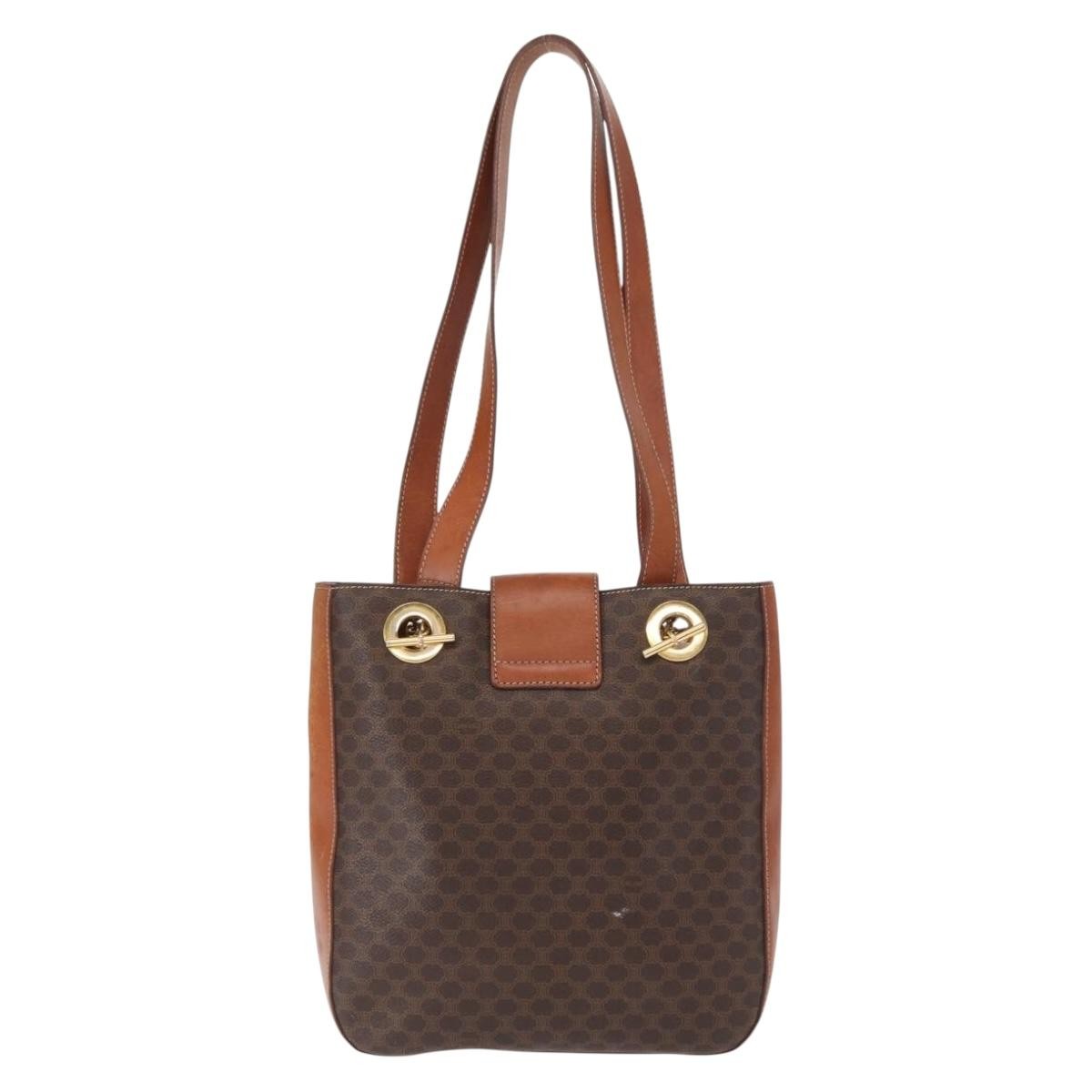 Celine Vintage Macadam Canvas Brown Canvas Backpack Bag (Pre-Owned)