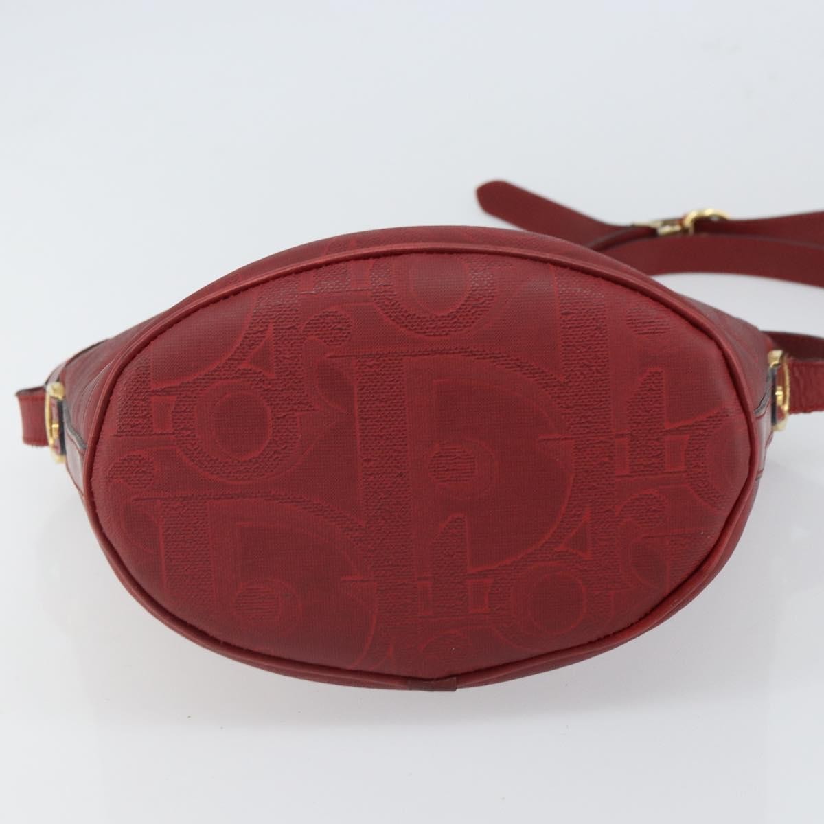 Christian Dior Vintage Trotter Canvas Red Canvas Shoulder Bag Bag (Pre-Owned)