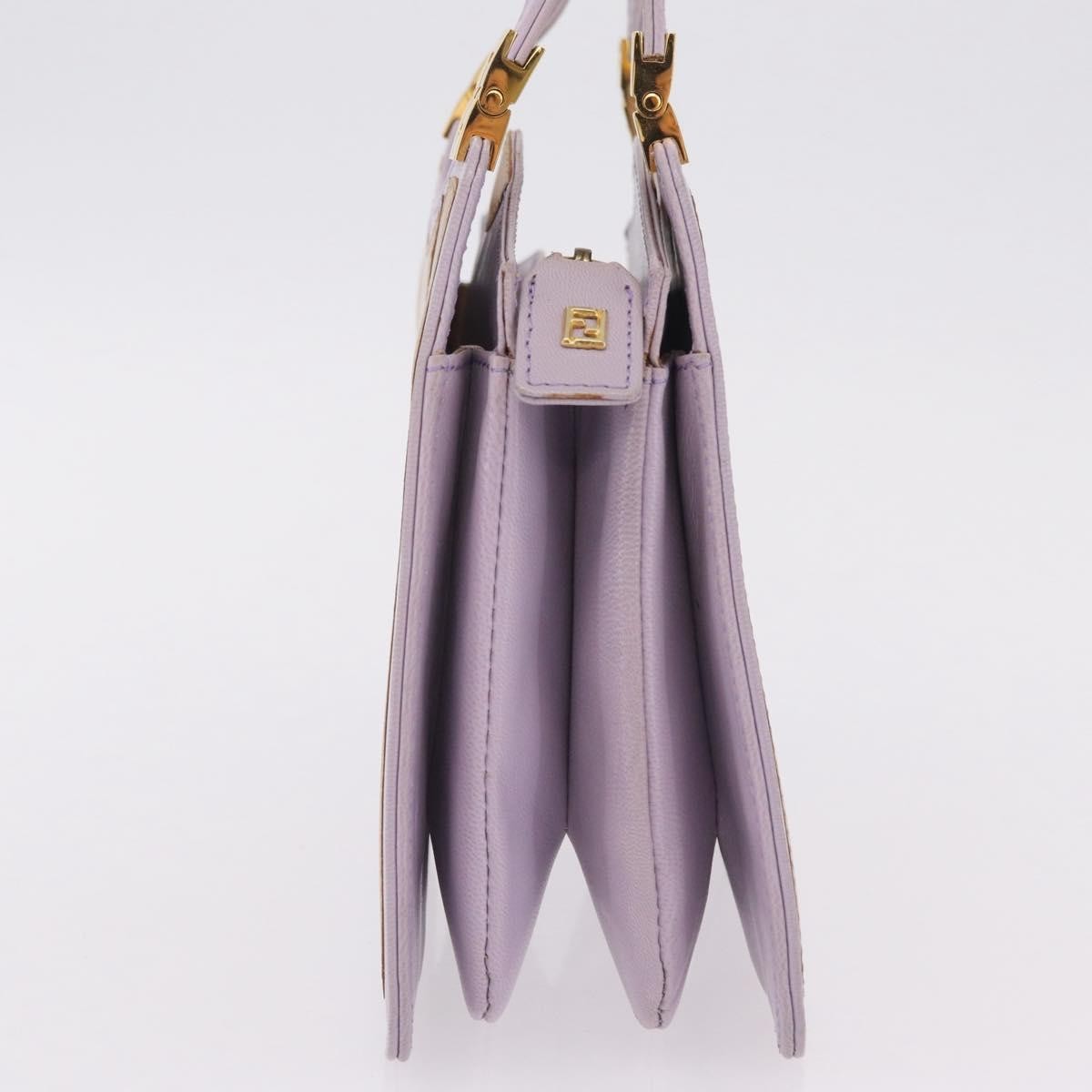 Fendi Handbag Cuir Purple Leather Handbag (Pre-Owned)