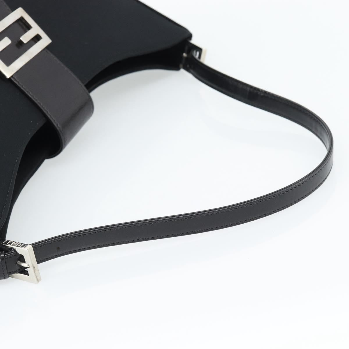 Fendi Mamma Baguette Canvas Black Cotton Shoulder Bag Bag (Pre-Owned)