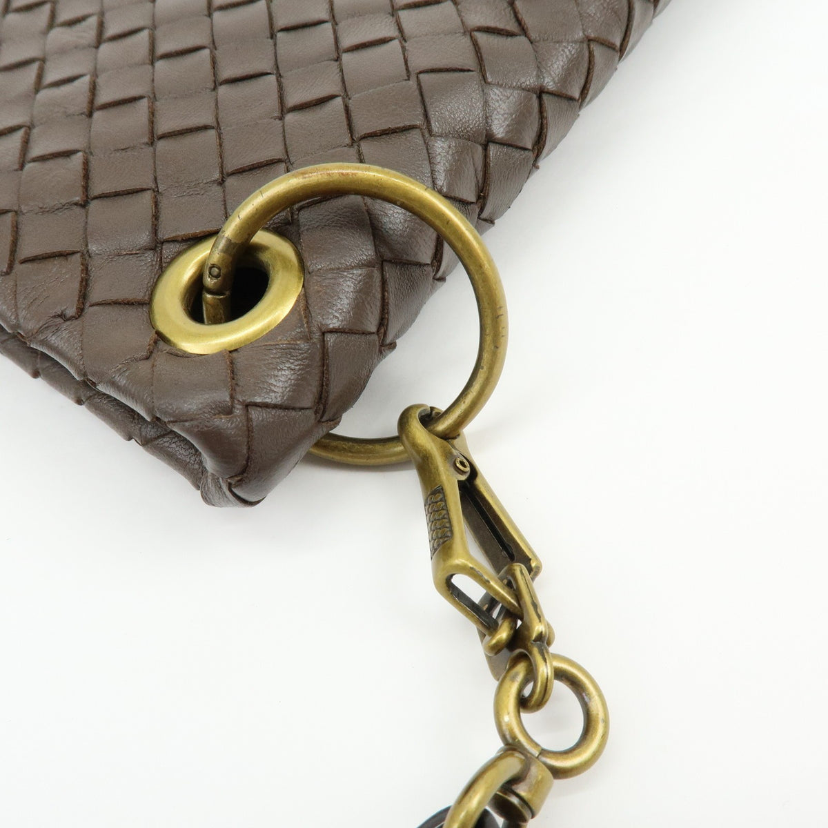Bottega Veneta Shoulder Intrecciato Nappa Brown Leather Shoulder Bag Bag (Pre-Owned)