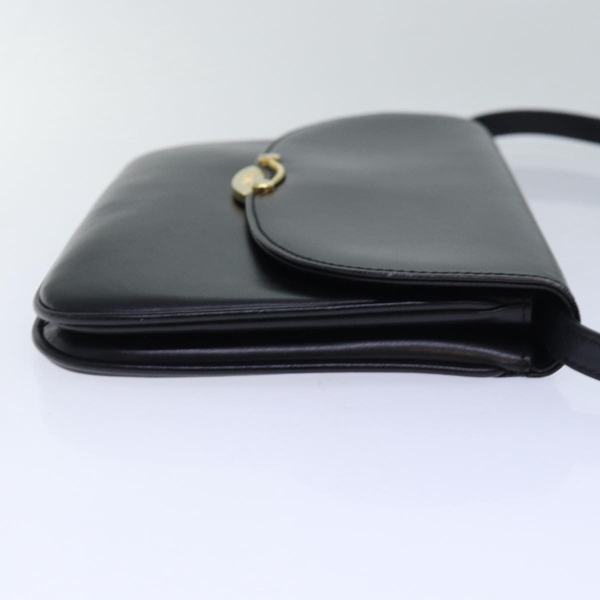 Bally Vintage Leather Black Leather Shoulder Bag Bag (Pre-Owned)