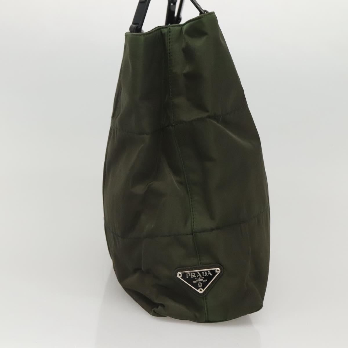 Prada Vintage Tessuto Khaki Nylon Shoulder Bag Bag (Pre-Owned)