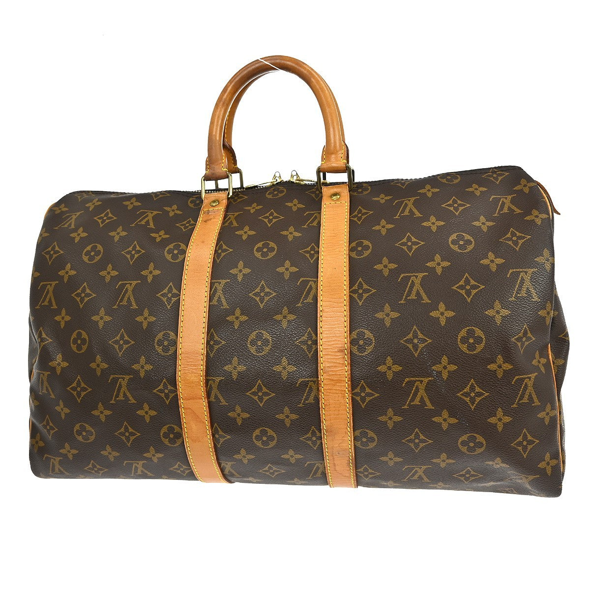 Louis Vuitton Keepall Monogram Brown Canvas Travel Bag Bag (Pre-Owned)