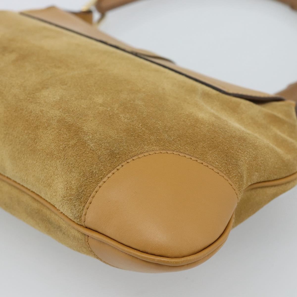 Gucci Bamboo Jackie Suede Beige Suede Handbag (Pre-Owned)